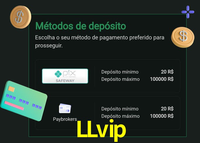 O cassino LLvip oferece uma grande variedade de métodos de pagamento